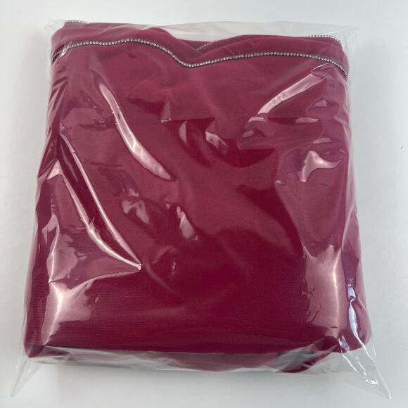 Victoria's Secret On Point Rhinestone Bling Sweatpants Burgundy Size XXL - Picture 13 of 13